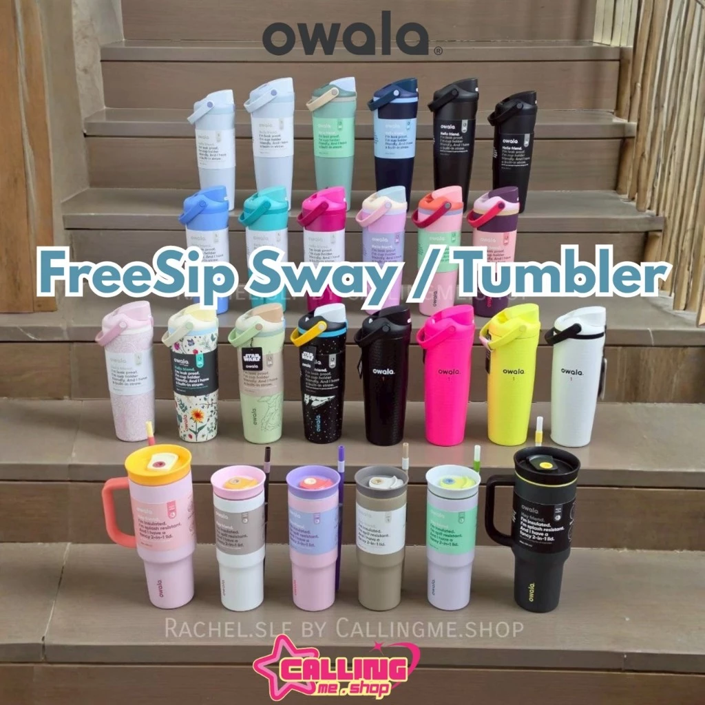 [พร้อมส่งในไทย] 🩷 Owala FreeSip Sway 30oz. & 40oz./ FreeSip Tumbler 24oz. สียอดฮิต ของแท้ 100% นำเข้าจาก 🇺🇲