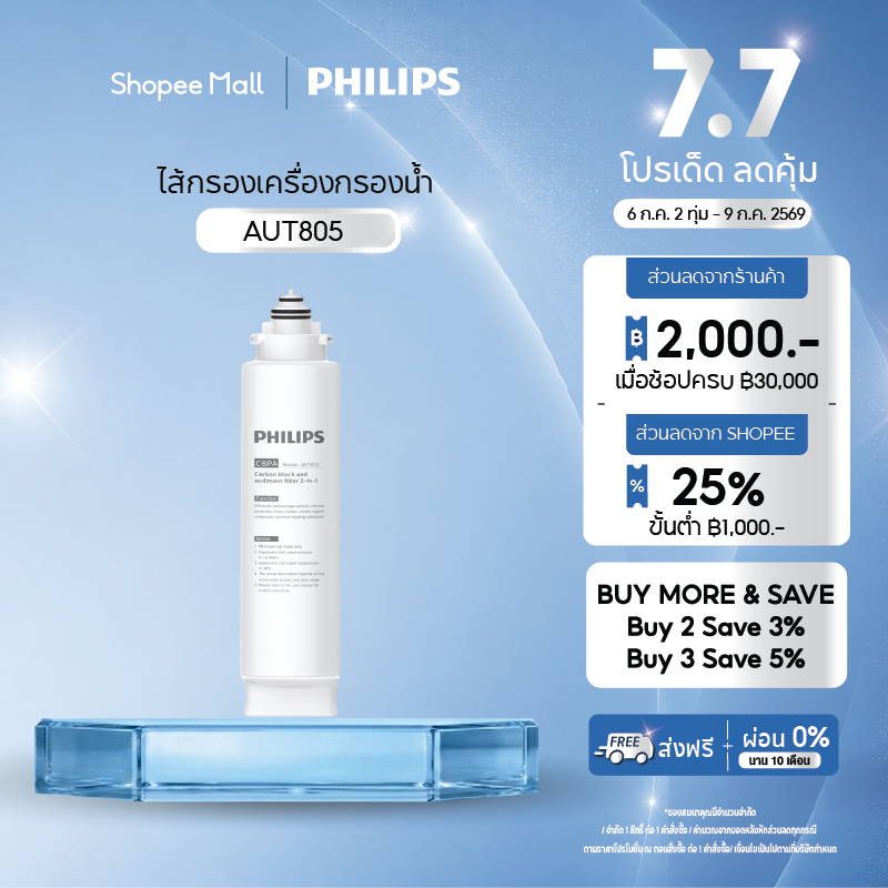 Philips Water ไส้กรอง AUT805 / AUT806 / AUT825 Filter สำหรับเครื่องกรองน้ำรุ่น AUT3234