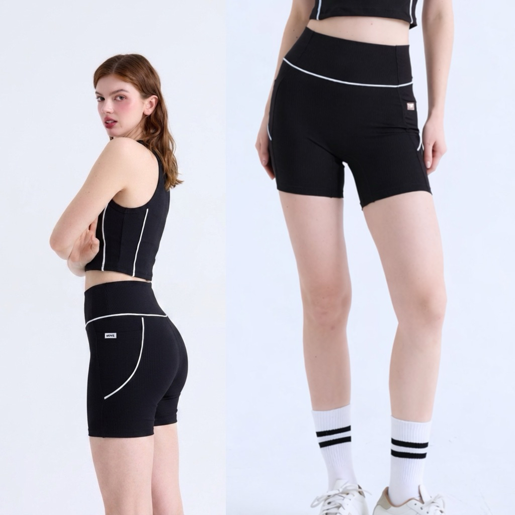 Mood Sculpt Shorts - กางเกงออกกำลังกายขาสั้น กระชับ ไร้ตะเข็บหน้า ขาไม่ม้วน | THE MOOD MOVE