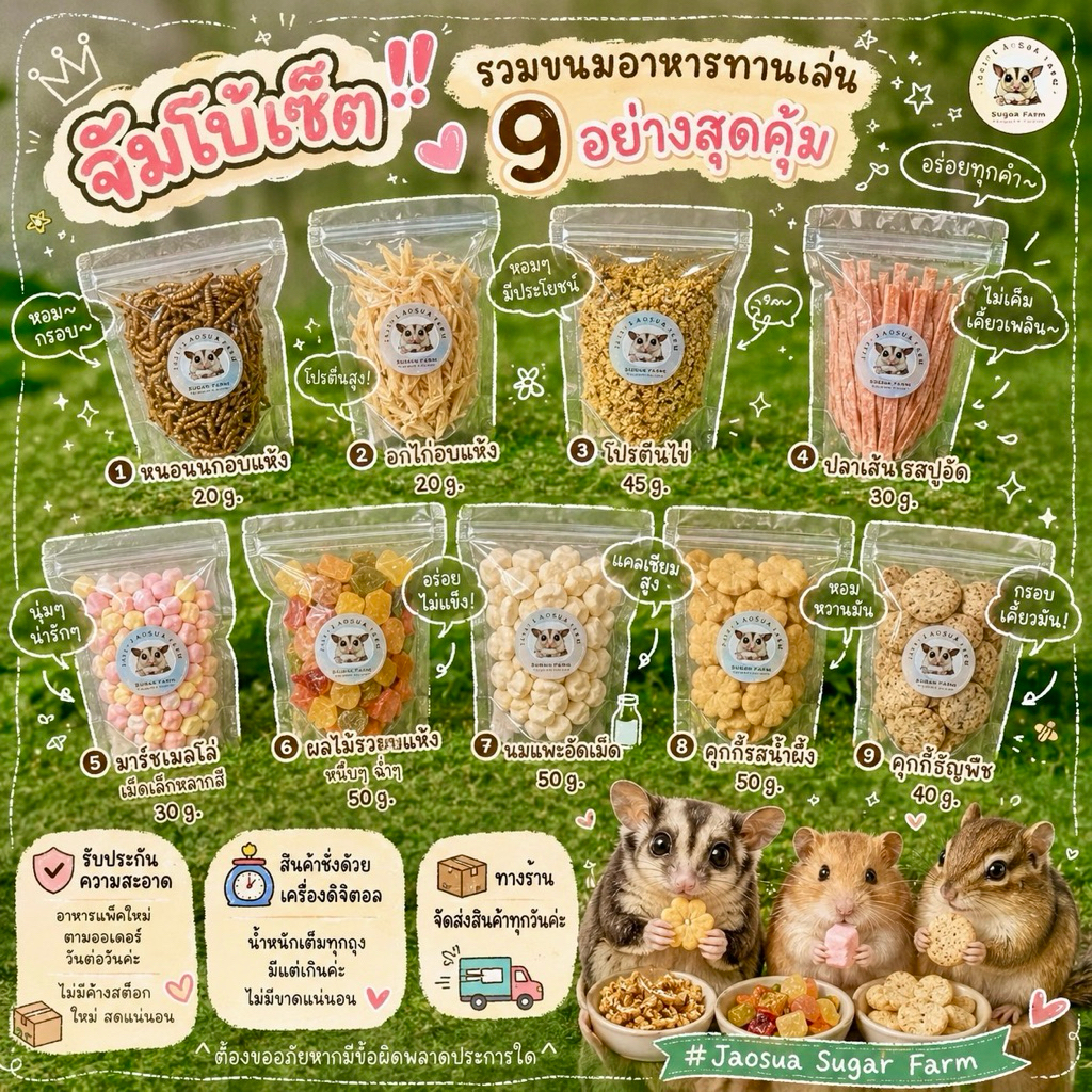 💥จัมโบ้เซ็ต‼️ รวมขนมและอาหารทานเล่น 9 อย่าง⚡️