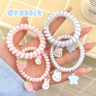 L501 ยางมัดผมเกลียวลายการ์ตูนน่ารัก พร้อมส่งจากไทย