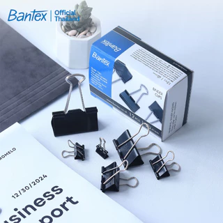 Bantex คลิปหนีบเอกสาร ขนาด 15/ 19/ 25/ 32/ 41มม 12ชิ้น/กล่อง คลิปหนีบ คลิปหนีบ2ขา Binder Clips