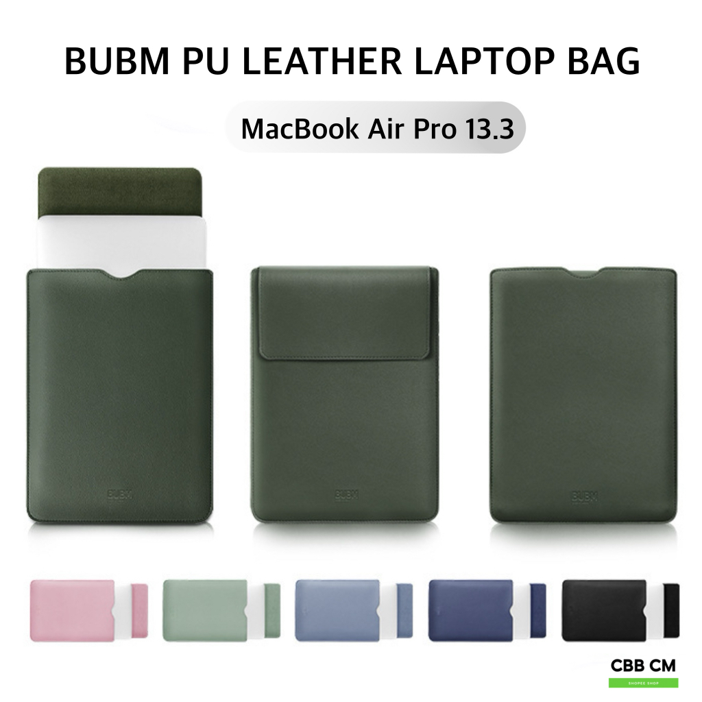 BUBM ซองหนังกันน้ำสำหรับใส่ MacBook Air/Pro13” 2016-2020 ฝาปิดรองเม้าส์ได้ กระเป๋าแล็ปท็อป Laptopbag