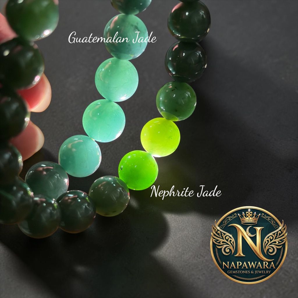 [NAPAWARA] เสริมความมั่งคั่งและอายุยืน : หยกกัวเตมาลา (Guatemalan Jade) ขนาด 9.8-9.9 มิล