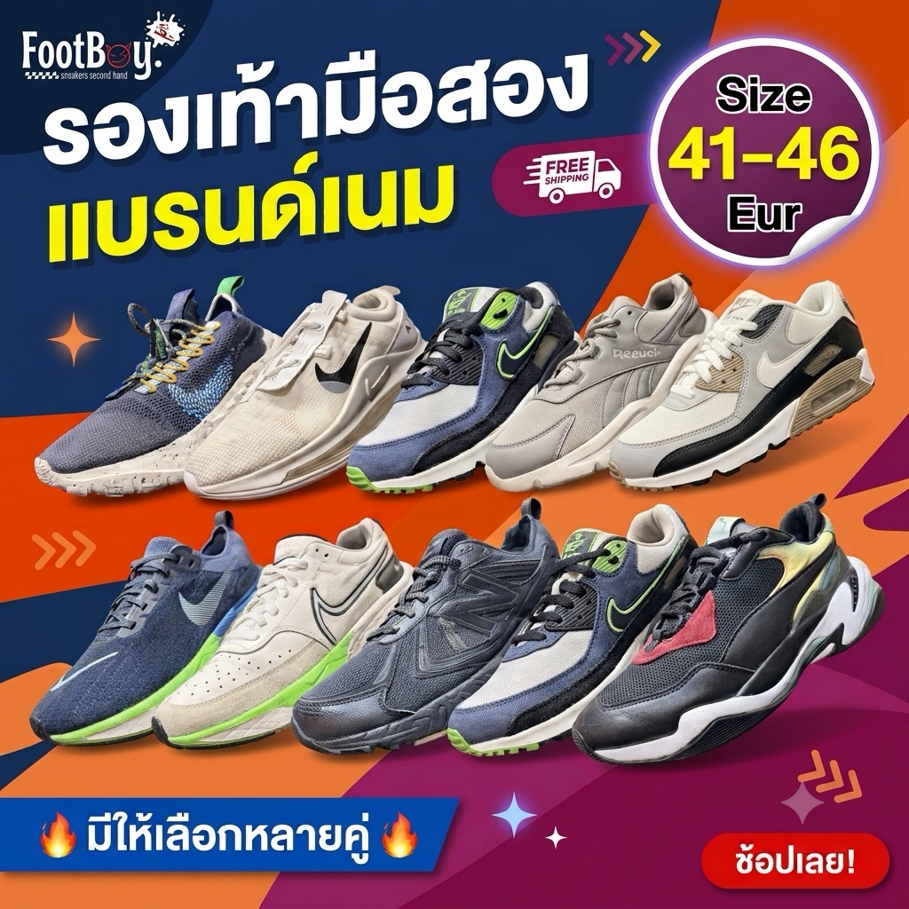 FootBoy รองเท้ามือสองของแท้ Size41-45Eur