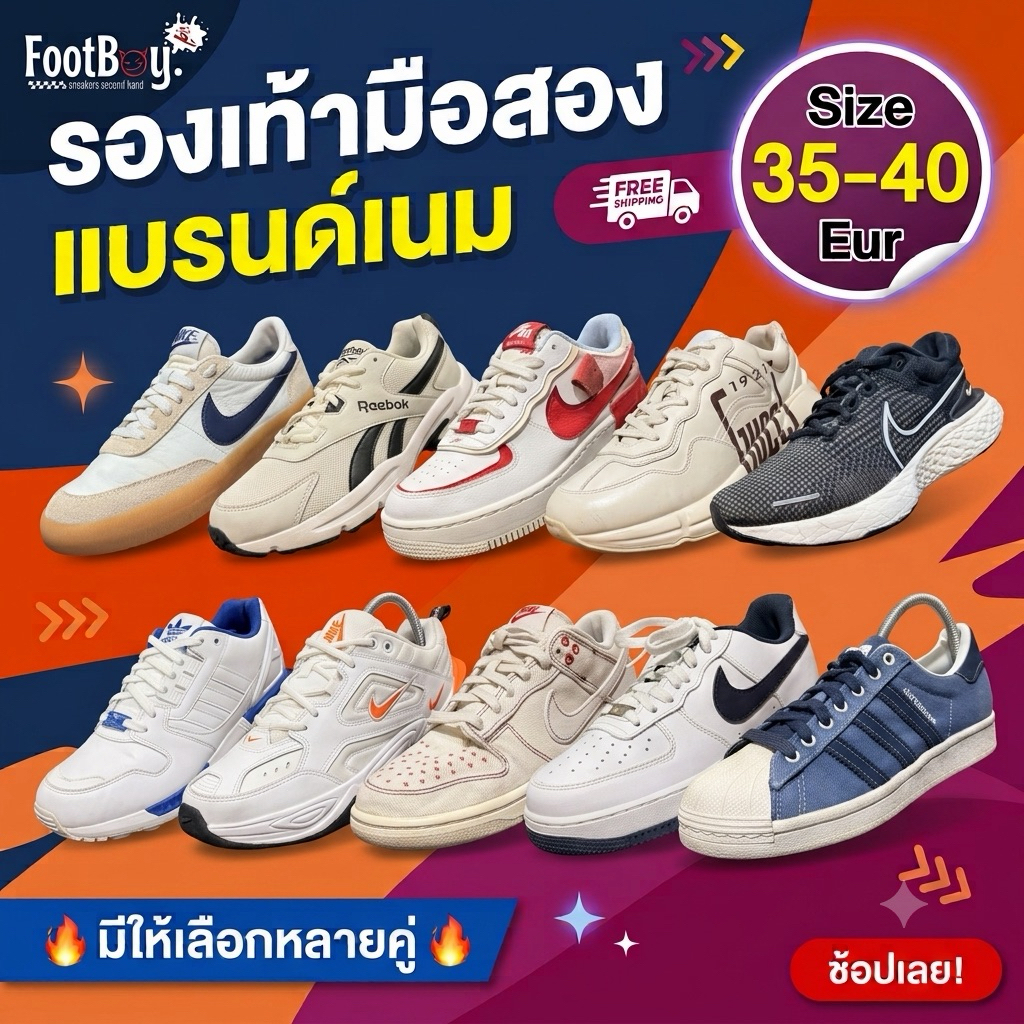 FootBoy รองเท้ามือสองของแท้ Size35-40Eur