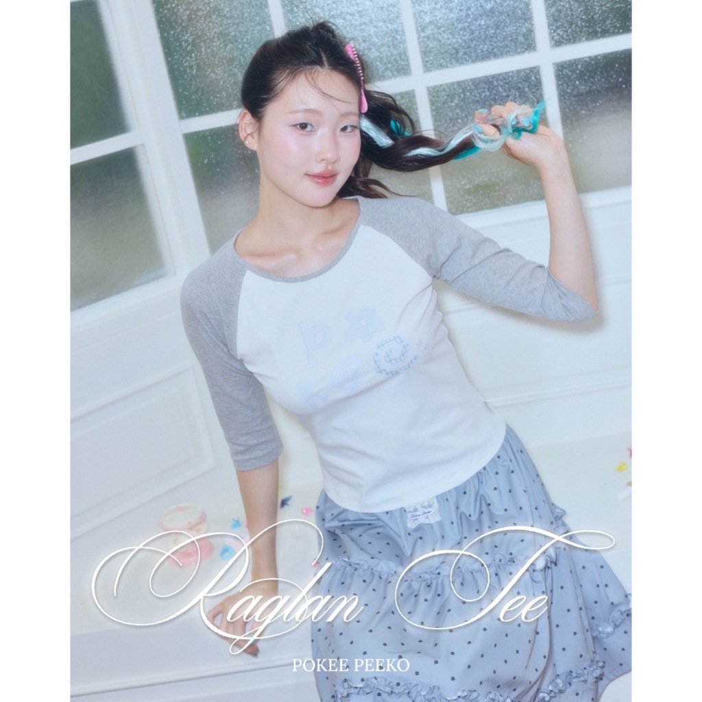 POKEE | RAGLAN TEE เสื้อเเขนสามส่วน สกรีนลาย pokee snail 🐌