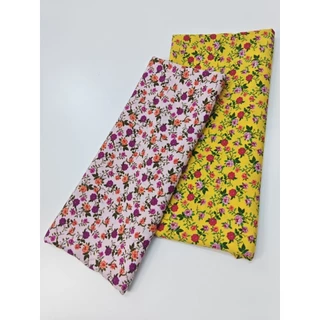 ผ้าไหมอิตาลี มี 6 สี เนื้อนิ่มมาก ลาย Miniflora Rose หน้ากว้าง 152 cm #ผ้าเมตร #ผ้าหลา #ผ้าลายดอก