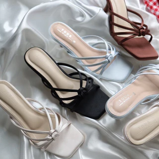 YOURSHOES N48 / รองเท้าส้นสูง 3นิ้ว รองเท้าผู้หญิง รองเท้าสวมส้นสูง