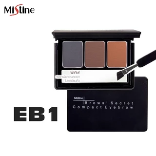 Mistine Brows' Secret Compact Eyebrow 1.7g. มิสทิน บราวส์ ซีเคร็ท ที่เขียนคิ้ว ที่ปัดคิ้ว ที่แต่งคิ้ว มี 3 โทนสีให้เลือก