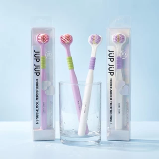 JUP JUP Three-Sided Toothbrush แปรงสีฟัน 3 ด้าน ขนนุ่มพิเศษ 0.15 มม.ดูแลเหงือก แปรงสะอาดทั่วถึง