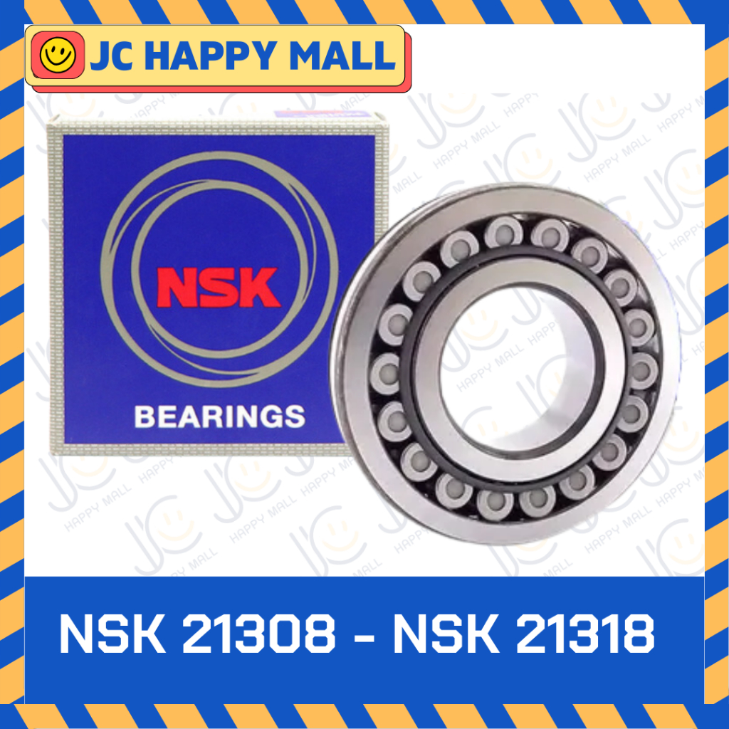 NSK 21308 NSK 21310 NSK 21312 NSK 21313 NSK 21314 NSK 21317 NSK 21318 เม็ดโค้งสองแถว รูตรง ของแท้ 10