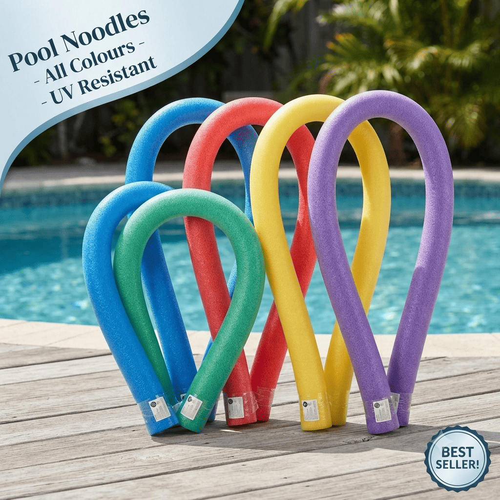 โฟมว่ายน้ำ (Pool Noodles) คุณภาพสูง เนื้อโฟมแน่น สปริงตัวดี ช่วยพยุงตัวได้ดีเยี่ยม สีสันสดใส มีให้เลือกครบสี