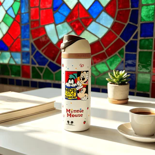 Owala × Mickey Mouse FreeSip 24oz กระติกน้ำสแตนเลสเก็บอุณหภูมิ ของแท้100% พร้อมส่ง 2in1 ยกดื่ม-ดูดหลอด สีใหม่