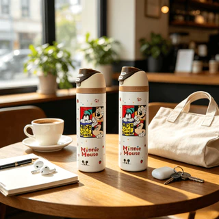 Owala × Mickey Mouse FreeSip 24oz กระติกน้ำสแตนเลสเก็บอุณหภูมิ ของแท้100% พร้อมส่ง 2in1 ยกดื่ม-ดูดหลอด สีใหม่