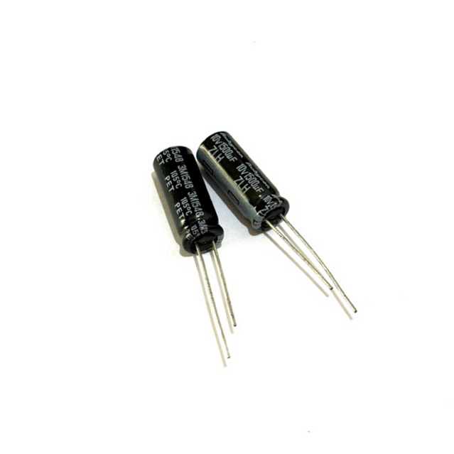 Capacitor ตัวเก็บประจุ 1500uF 10V 8*20.5มม. ระยะขา3.5มม. 105C ยี่ห้อ Rubycon
