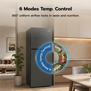 Haier ตู้เย็นสองประตู ขนาด 7.6 คิว | ประหยัดไฟ มีระบบกำจัดกลิ่น รุ่น EHRT207ONL