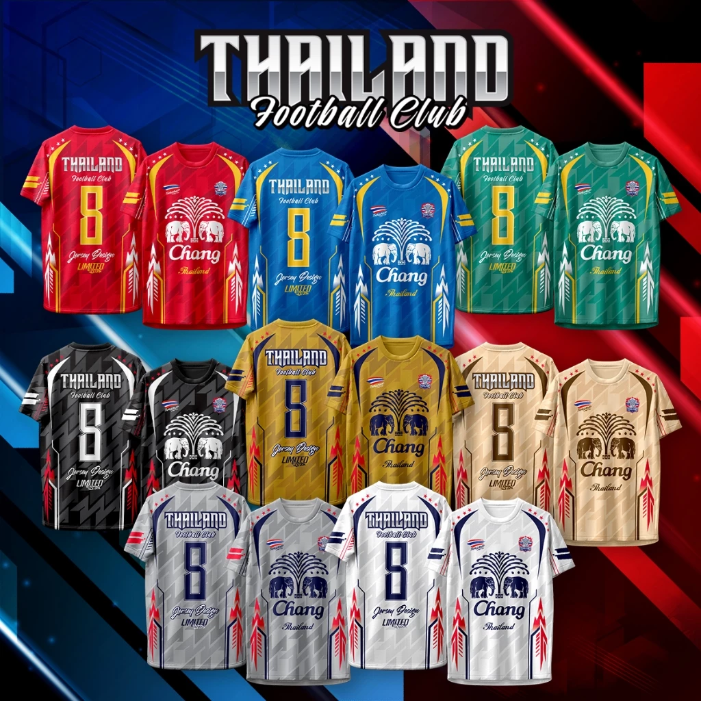 เสื้อคอกลม เสื้อบอล เสื้อกีฬา ลาย ช้าง
