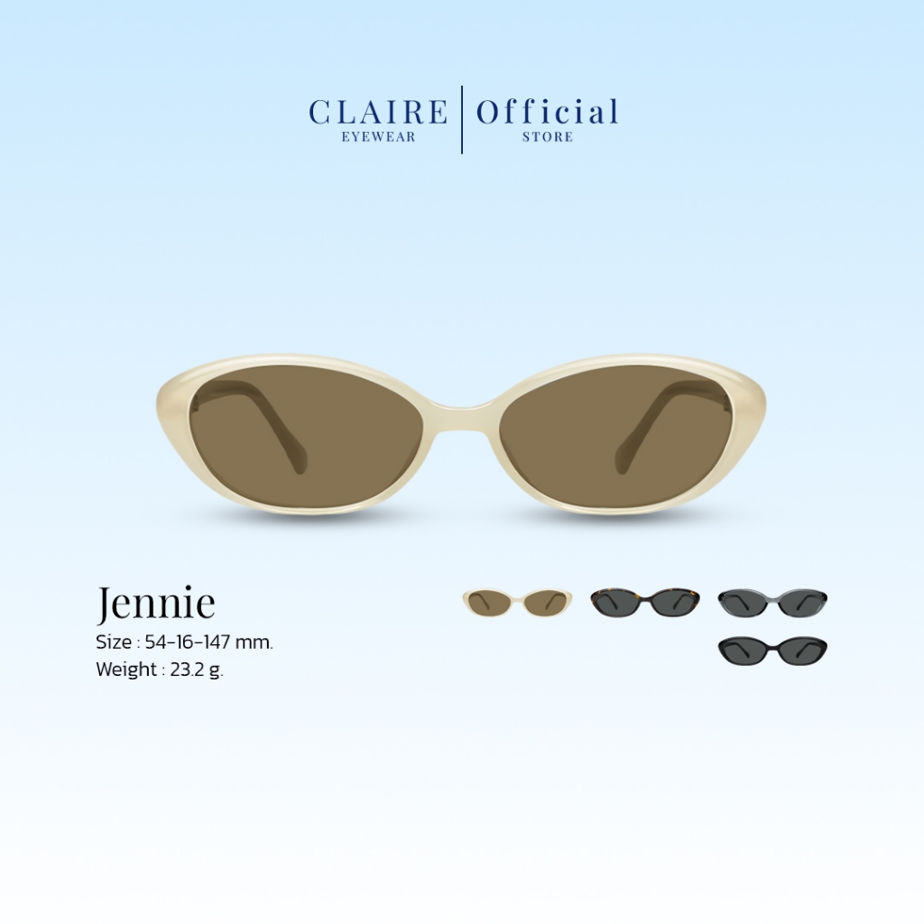 CLAIRE : (JN) แว่นกันแดด รุ่น "Jennie" แว่นกันแดดเลนส์แท้  กันแดดUV400 | Sunglasses