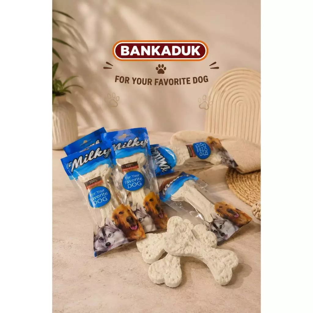 MILKY BONE 1 BOX [6 pieces] กระดูกกลิ่นนม 1 กล่อง (6ชิ้น)