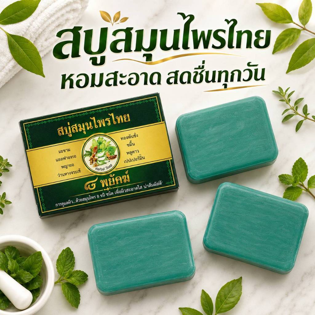 โปรสมุนไพร 8 พยัคขนาด 50 กรัม โปร 3 ก้อน