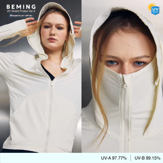 Bemingtop1206(S-3XL)-BEMING UV Shield Protect Ver.5 - เสื้อกัน UV ทรงพอดีตัว มีหมวก ปกป้องผิวอย่างครอบคลุม