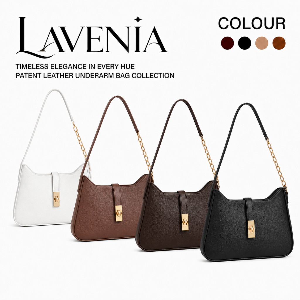 LAVENIA Baguette Bag กระเป๋าสะพายข้าง กระเป๋าบาแกตต์ กระเป๋าผู้หญิง งานคุณภาพดี วัสดุหนัง  ใส่ iPad