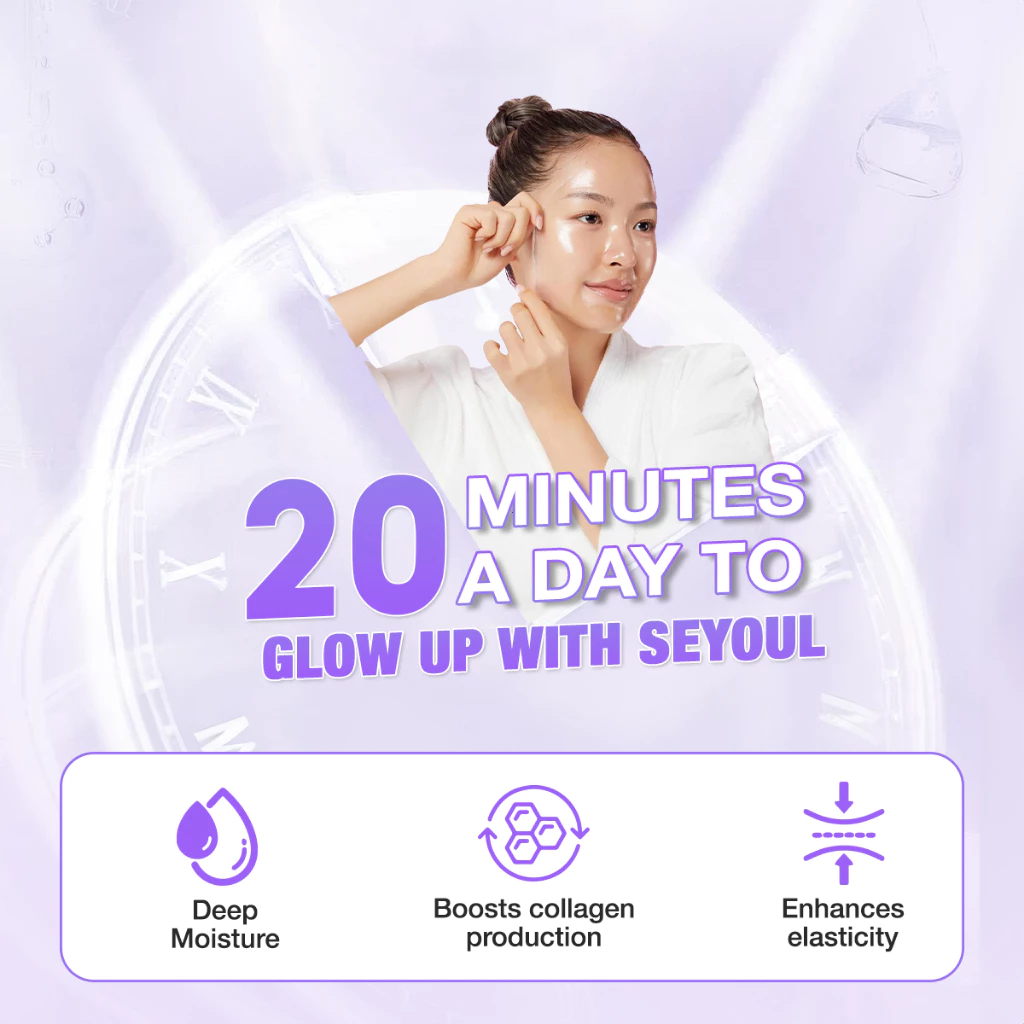 【ซื้อ 3 แถม 1】แผ่นมาสก์คอลลาเจน SEYOUL 50 มล. รูปที่ 8