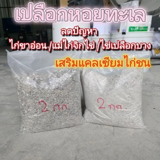เปลือกหอยทะเล​ป่น​ ละเอียด/หยาบ แคลเซียมสำหรับสัตว์​ ไก่ขาอ่อน​ (2กก.)