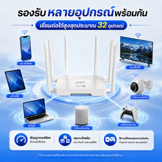 เร้าเตอร์ใส่ซิม เราเตอร์ 5G Router wifi6 300 Mbps 2.4Ghz ใช้ได้กับซิมทุกเครือข่าย เสียบใช้เลย ไม่ติดตั้ง รับประกัน 3ปี