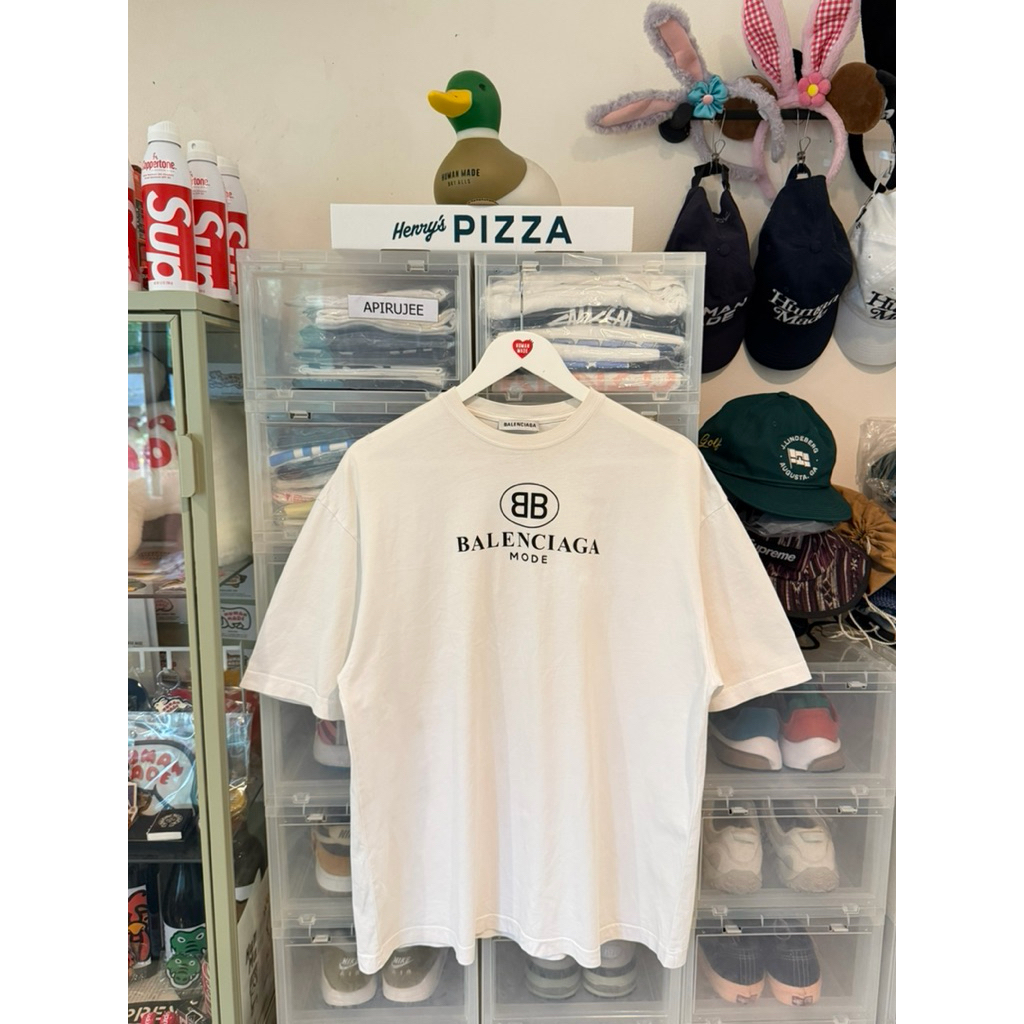 ⚪️ Balenciaga BB Mode T-Shirt White⚪️