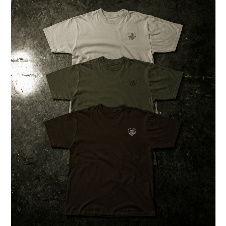 XR HEARD BEAT T-SHIRT01 / เสื้อยืดแขนสั้นลายปักหน้าอก