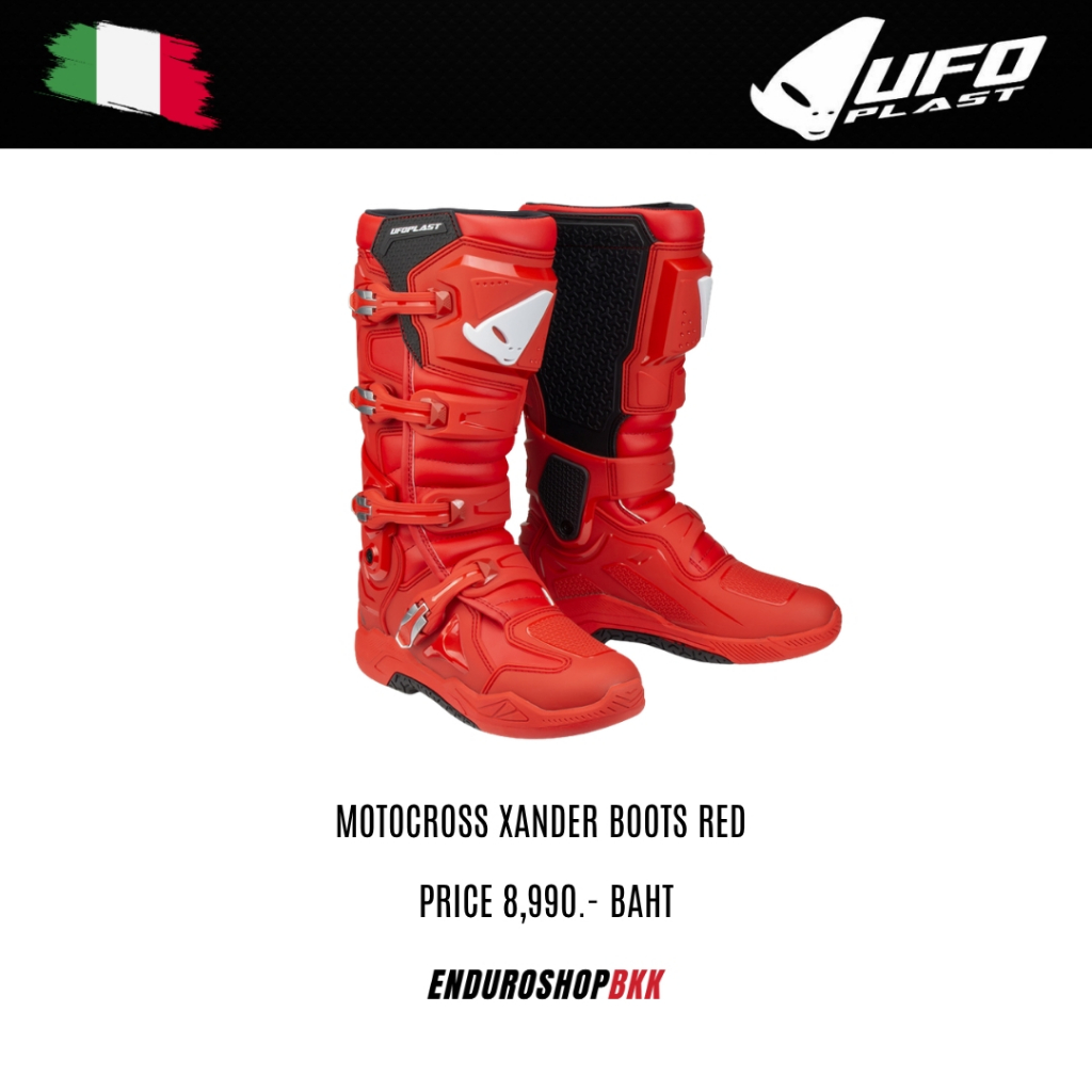 รองเท้าบูท UFO MOTOCROSS XANDER BOOTS RED
