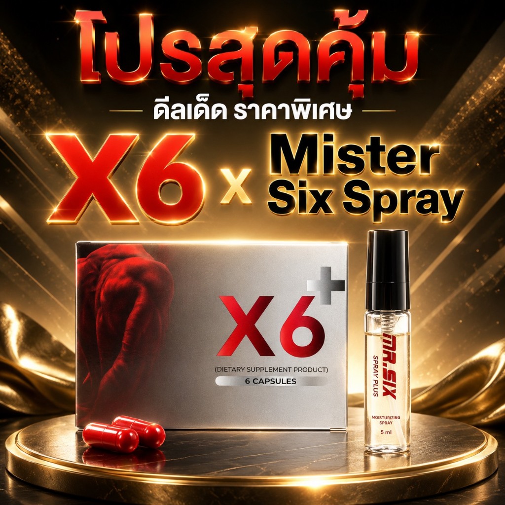 โปรคู่สุดคุ้ม  X6 X Mister Six Spray