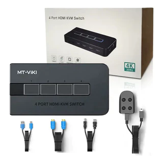 KVM Switch 4 Port, MT-VIKI HDMI KVM Switch for 4 และHDMI KVM Switch 2 Port, MT-VIKI 4K@30Hz