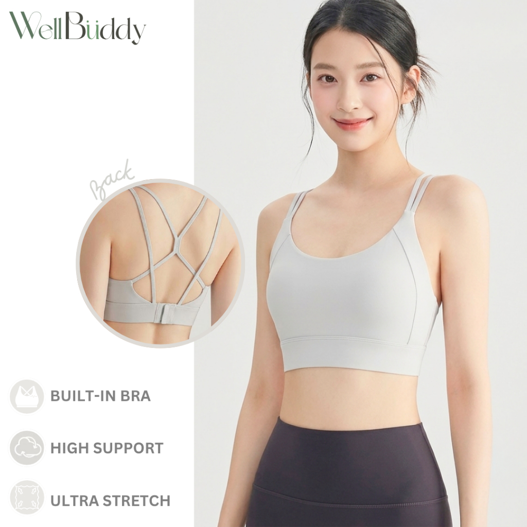 [New in Jul] WellBuddy สปอร์ตบรา มีฟองน้ำในตัว เสื้อกล้ามกีฬาผู้หญิง (Nyla Sport Bra)