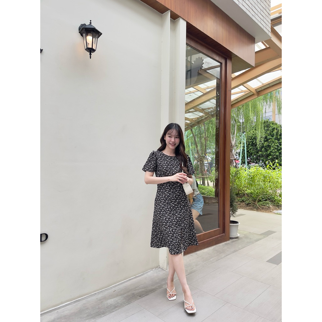 🦋Flavorful Dress เดรส แหวกปลายกระโปรง เดรสทำงาน เดรสออกงาน ผ้านุ่ม ยับยาก (ปรับความยาวไม่ได้)