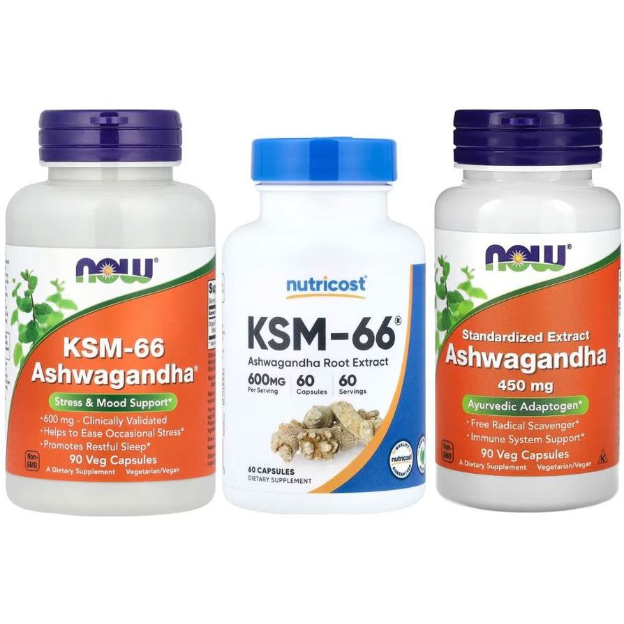 (ส่งออกภายในวัน) NOW / Nutricost / VitaMatic / California Gold Ashwagandha / KSM-66 Standardized Ext