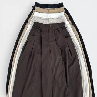 Atipashop - Tapen Balloon Pants กางเกงขายาว ทรงขากว้าง ดีไซน์กระเป๋า Utility พร้อมดีเทลปลายขา