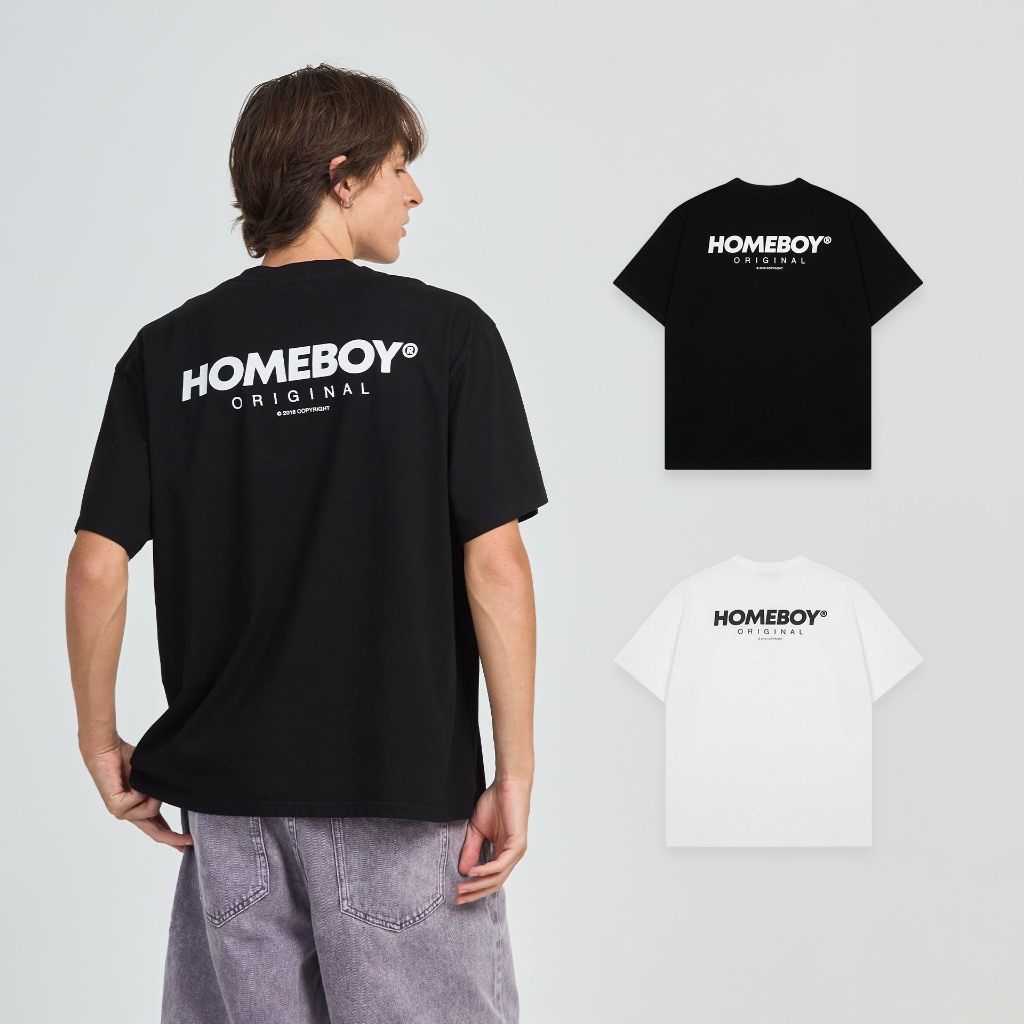 HOMEBOY เสื้อOVERSIZE   HB.BASIC.LOGO v.2   คอตตอน100% ใส่ได