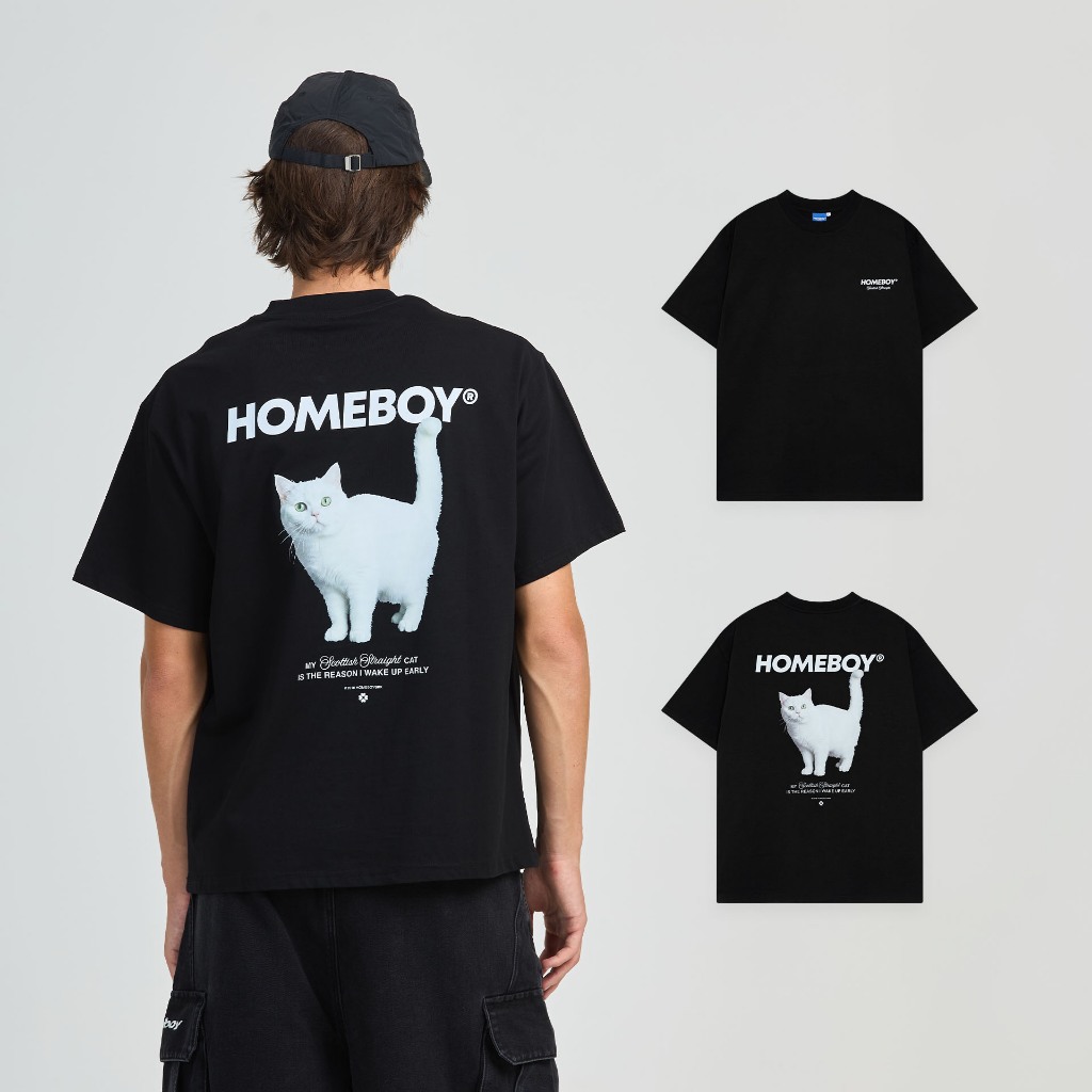 HOMEBOY เสื้อOVERSIZE HB.SMILECHOC    คอตตอน100% ใส่ได้ทุกวัน