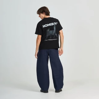 HOMEBOY เสื้อOVERSIZE HB.HIMA.DIZZY.CAT คอตตอน100% ใส่ได้ทุกวัน