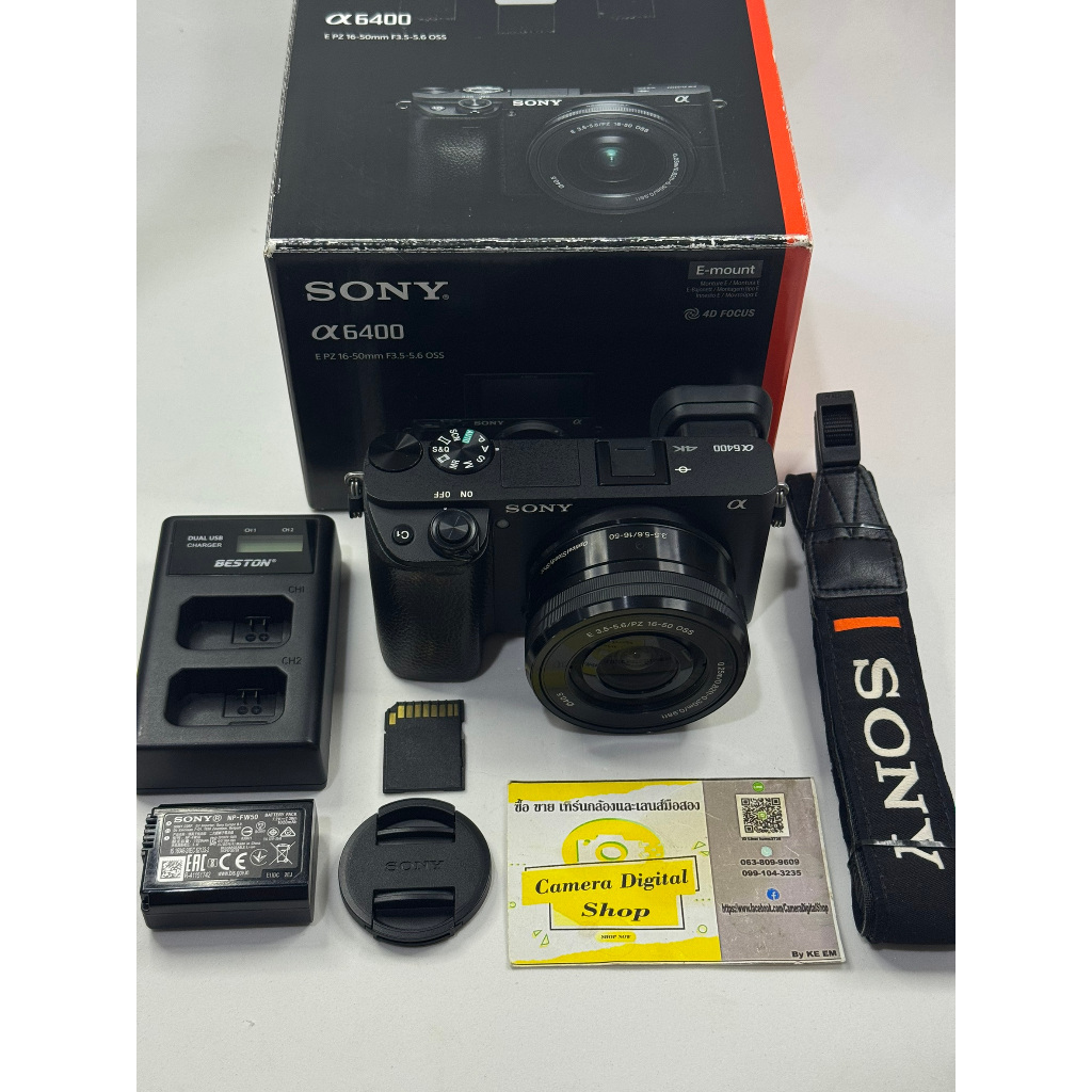 กล้องมือสอง Sony a6400 + Lens Sony 16-50mm F3.5-5.6 PZ OSS