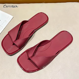 CAPUBEW รองเท้าแตะแบบผ่อนคลาย สำหรับผู้หญิง ใส่สบาย ระบายอากาศดี ดูเรียบง่ายและหรูหรา เหมาะสำหรับเดินเล่นกลางท้องทะเล#12