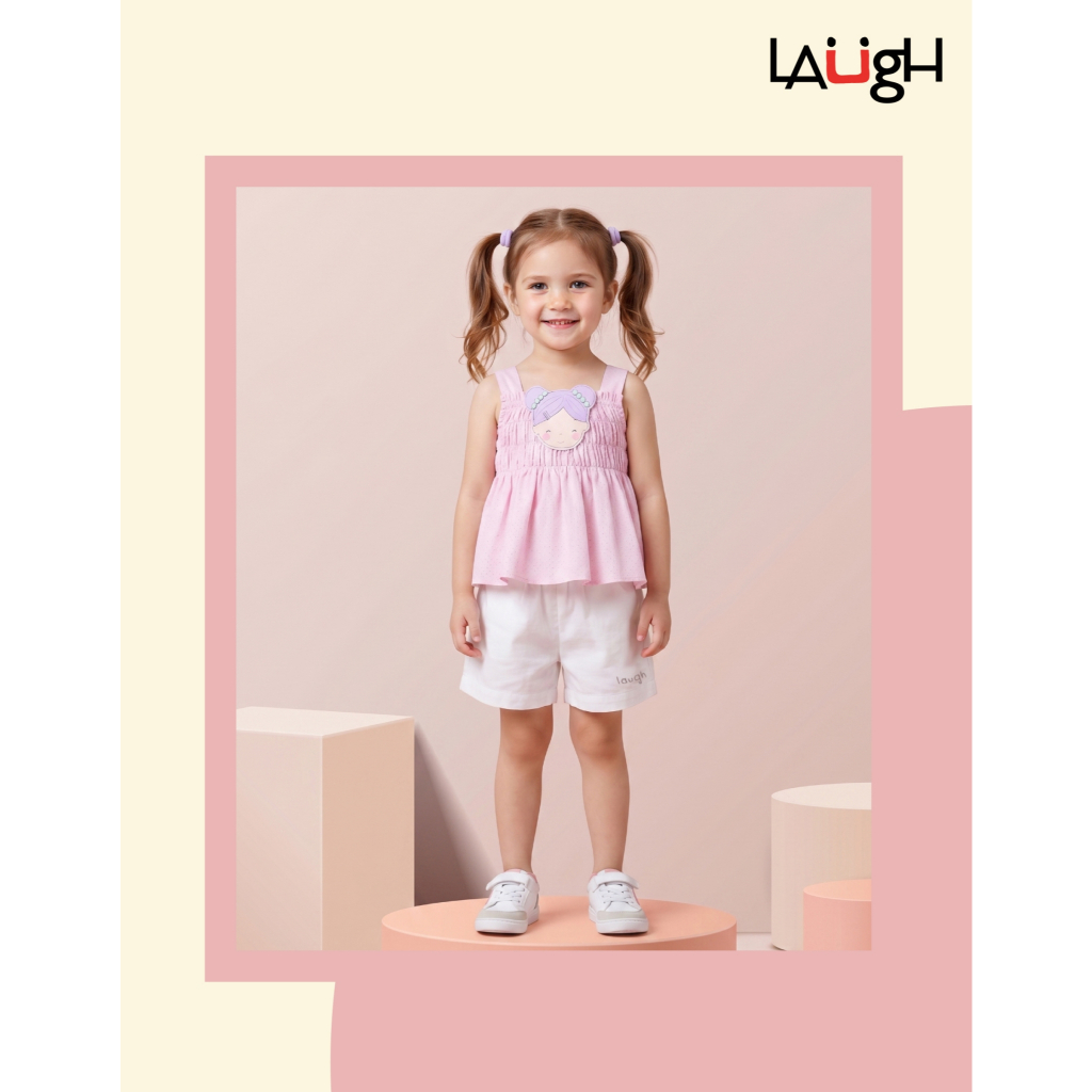 𝐋𝐀𝐔𝐆𝐇 𝐂𝐮𝐭𝐢𝐞 ชุดเซ็ทเสื้อ+กางเกงขาสั้น : MS LA 267+268 CU50