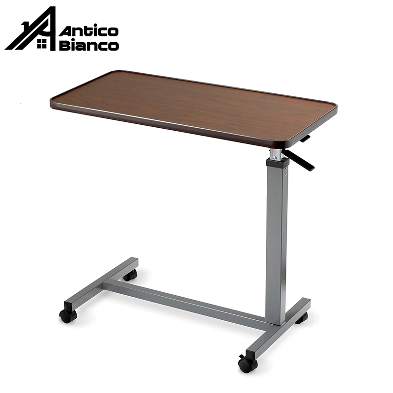 Antico โต๊ะกินข้าวบนเตียง โต๊ะผู้ป่วย สำหรับผู้ป่วยและผู้สูงอายุ ปรับความสูงได้ เคลื่อนย้ายสะดวก