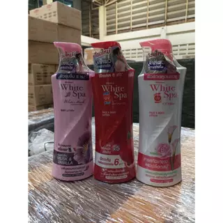Mistine White Spa Body Lotion แพ็คเก็จมาใหม่ 3 สูตร 400ml. โลชั่นผิวหอม เนรมิตผิวสวย กระจ่างใส พร้อมกันแดด