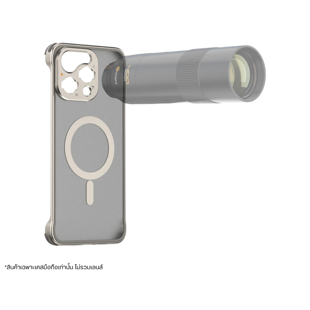 Fotorgear Metal Phone Case เคส 16 Pro/ Pro Max แบบ MagS afe ระบบ T-Mount ติดตั้งเลนส์เสริม ฟิลเตอร์
