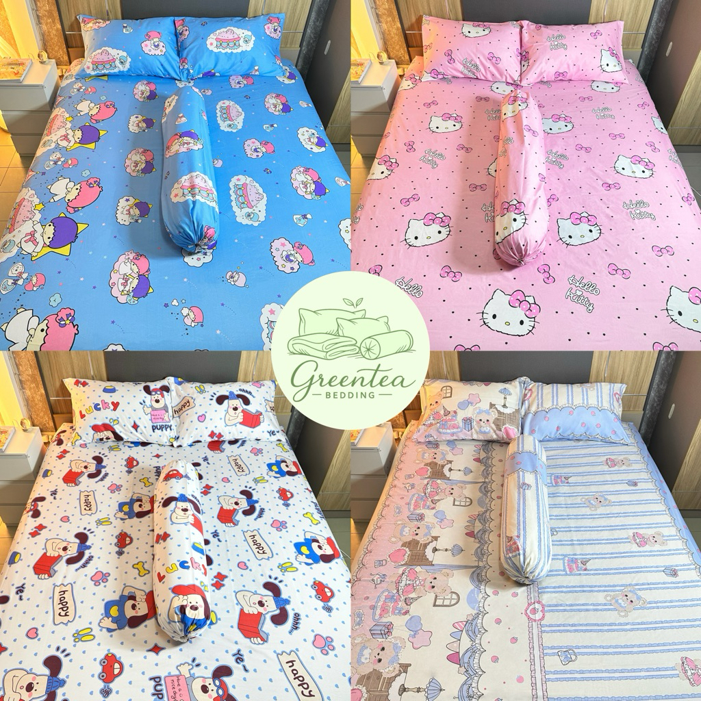 【ผ้าปูที่นอน】เฉพาะผ้าปู (ถ่ายจากงานจริง) 3.5ฟุต 5ฟุต 6ฟุต ลายผ้าตามรูป ลายน่ารัก สีไม่ตก