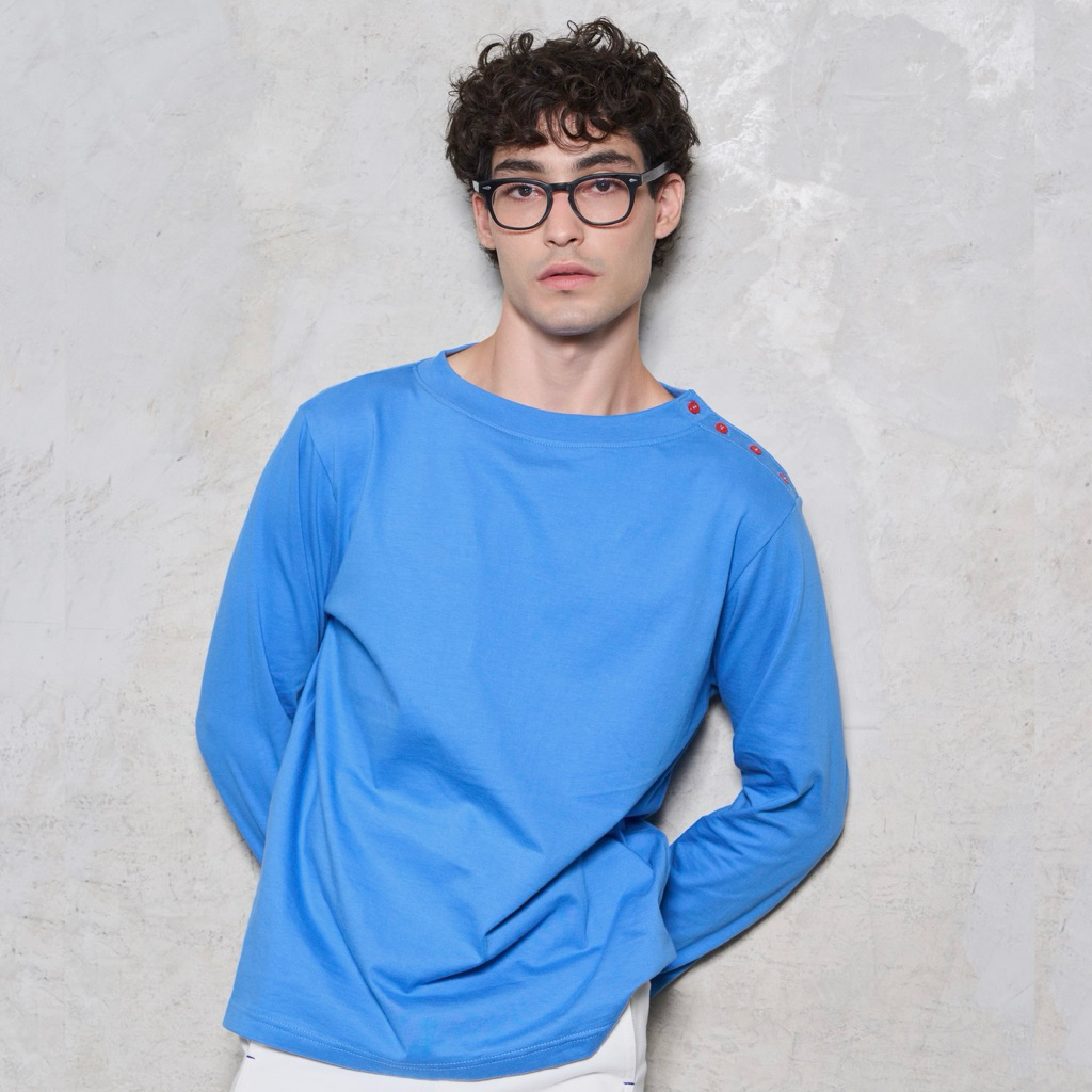 DUMB - Sailor Tee เสื้อยืดแขนยาวคอ boat neck กระดุมไหล่ inspired by vintage sailor sweater